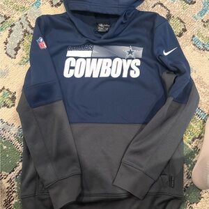 Nike Blue and Gray Cowboys Kids Hoodie